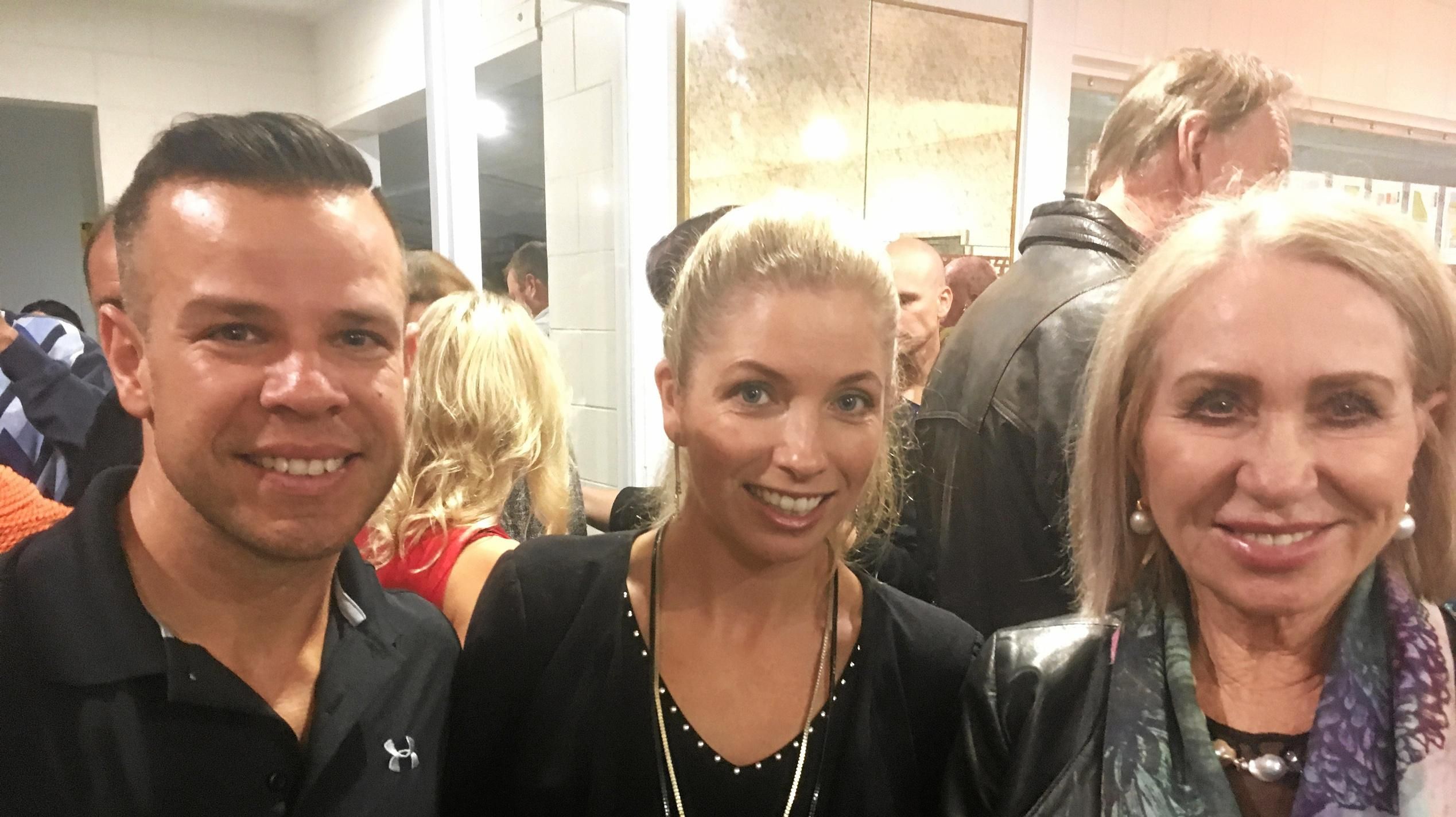 Damian Adamson, Catherine Adamson and Irena Duke at the launch of the new Marek Realty office in Noosaville. Picture: Erle Levey