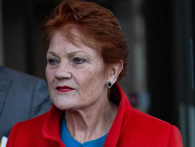 SYDNEY, AUSTRALIA - NewsWire Photos June 10, 2022: One Nation leader Pauline Hanson leaves the Federal Court in Sydney.Picture: NCA NewsWire / Christian Gilles