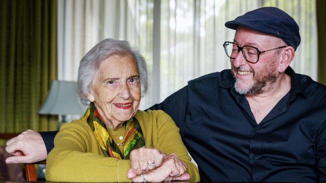 Guta Goldstein with her longtime friend and music scholar of the Holocaust, Joseph Toltz. Aaron Francis / The Australian