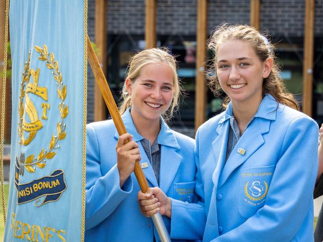 St Catherine’s School co-captains Lucy Campbell and Clementine Newton-Brown. Picture: James Grant