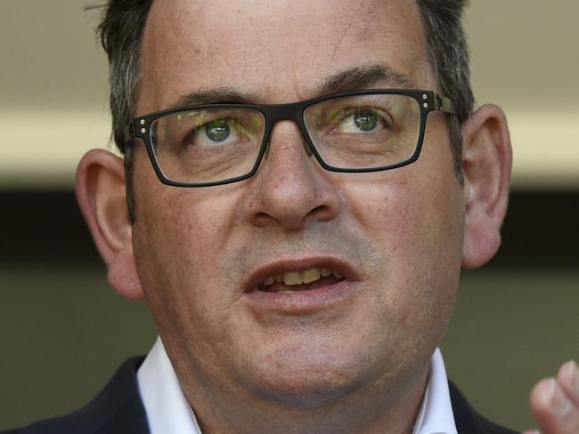 MELBOURNE, AUSTRALIA - NewsWire Photos OCTOBER 27, 2021: Victorian Premier Daniel Andrews speaks to the media at Parliament House in Melbourne. Picture: NCA NewsWire / Andrew Henshaw