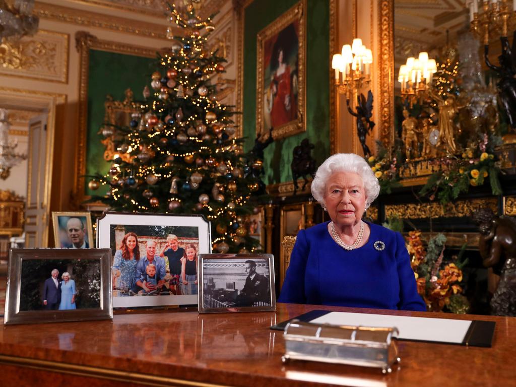 Queen Elizabeth II after she recorded her annual Christmas Day message in Windsor Castle. Picture: Steve Parsons / AFP