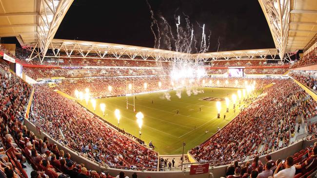 The premier did not confirm plans for the game III location. Photo of last year’s game III at Suncorp Stadium, Brisbane. Picture: Josh Woning