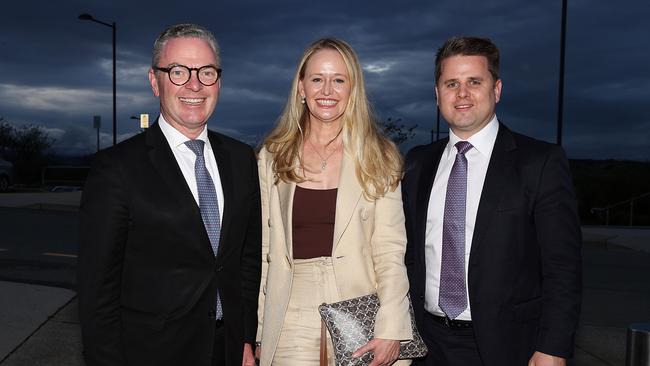 Former Liberal Minister Christopher Pyne, Ainslie van Onselen and Byron Hodge. Picture: The Australian.