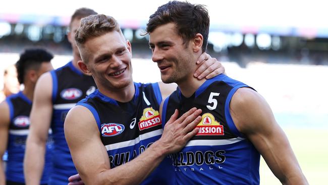 Bulldogs Adam Treloar and Josh Dunkley can both be selected in the forward line in KFC SuperCoach this year. Picture: Michael Klein