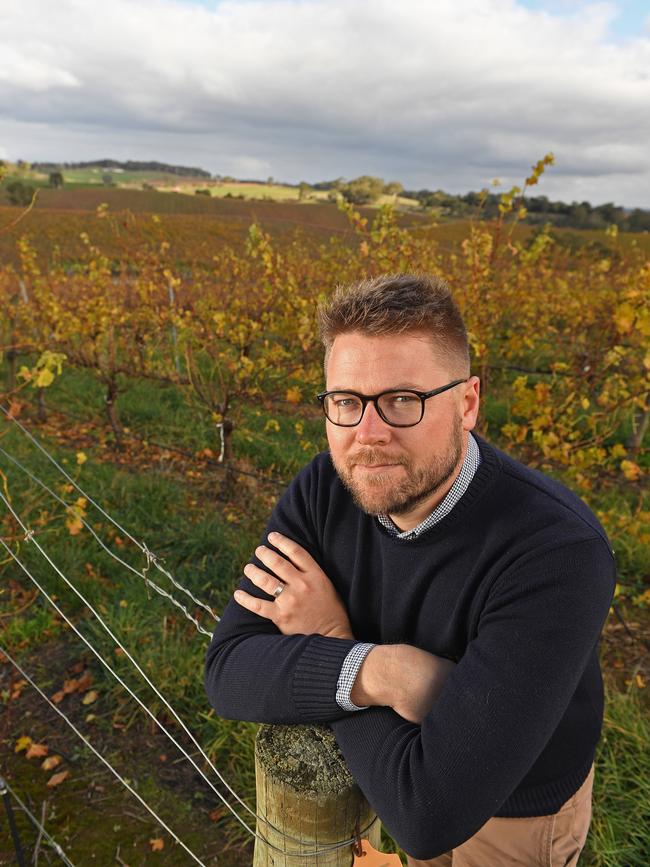 Adelaide Hills Wine Region chairman Jared Stringer. Picture: Tom Huntley