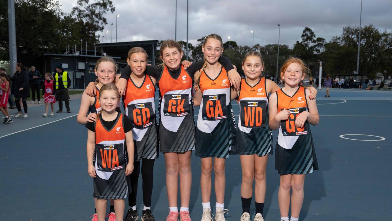 Geelong West Giants under-11 netball team.