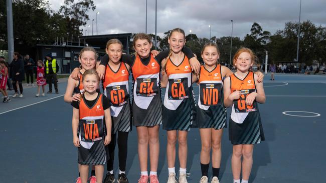 Geelong West Giants under-11 netball team.