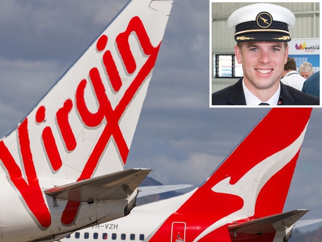 Qantas alleges Luke Fogarty, a former senior pilot, stole confidential information before resigning to work for Virgin Australia.