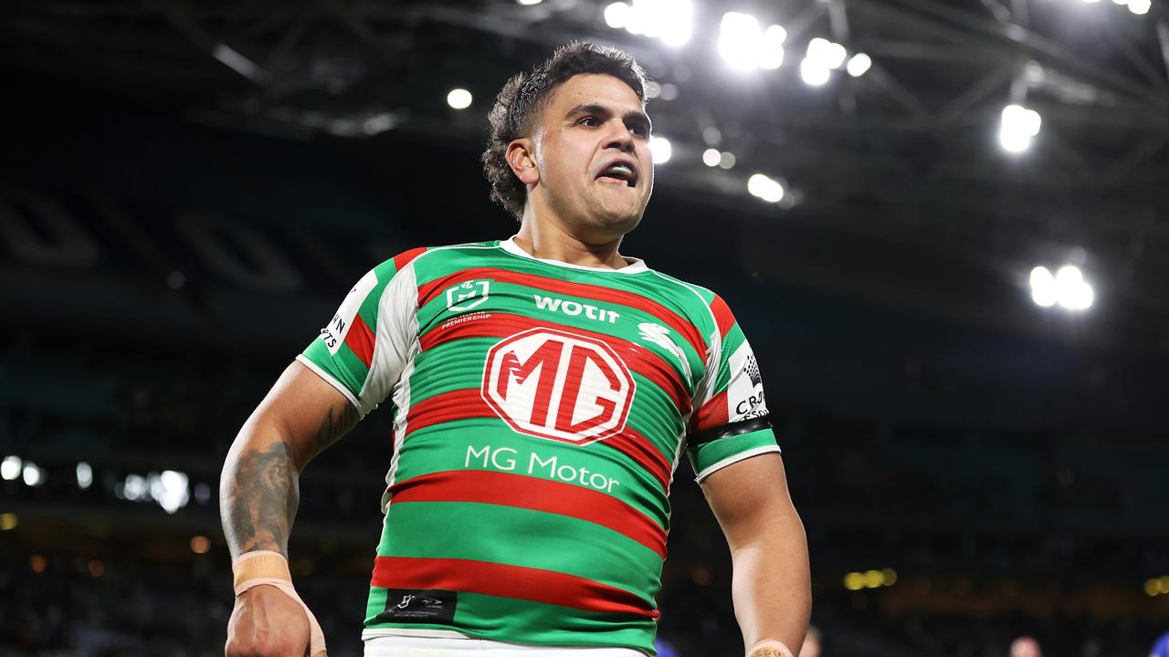 Latrell Mitchell’s cheap trip to the US is paying off big for South Sydney. Photo: Getty Images