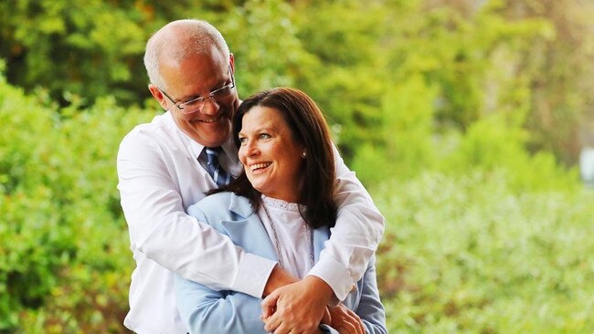 Prime Minister Scott Morrison with wife Jenny.