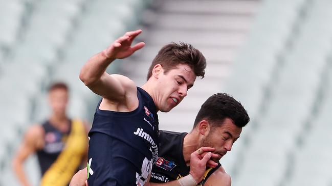 Flagstaff Hill gun Reece Milsom playing for South Adelaide. Picture: Sarah Reed