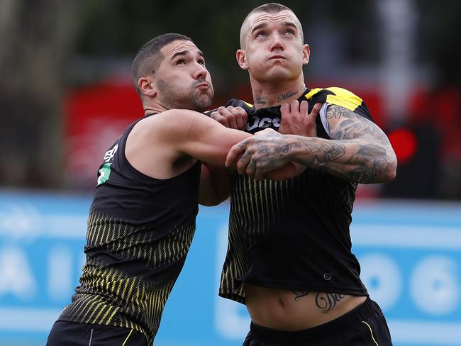 Dustin Martin has returned to pre-season training in top shape. Picture: Michael Klein