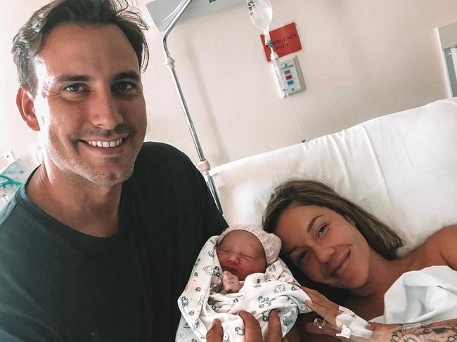 Davina Rankin and her boyfriend of three years Jaxon Manuel welcomed baby Mila Mae in 2019. Picture: Instagram