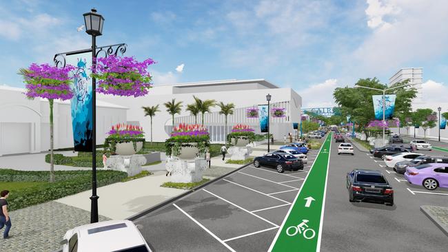 The new vision for a stretch from the Courthouse Hotel and the Kamsler brothers' new Artspaces office and cafe development next door. PICTURE: SUPPLIED