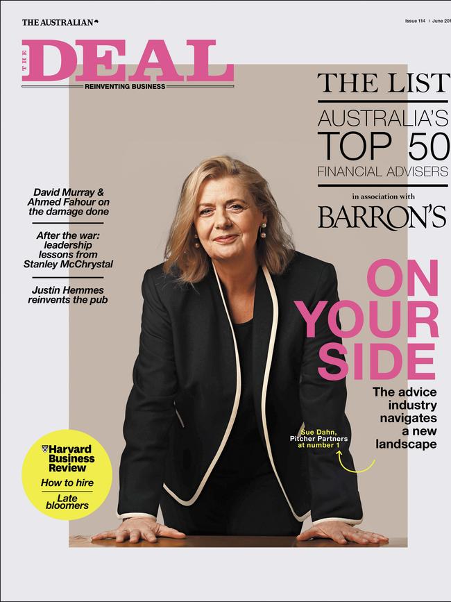 Sue Dahn, Partner at Pitcher Partners, takes the cover as 2019’s top-placed adviser. Picture: Aaron Francis