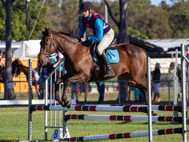 Charlie Camilleri and the Fonz at the PQC State Showjumping Championships.