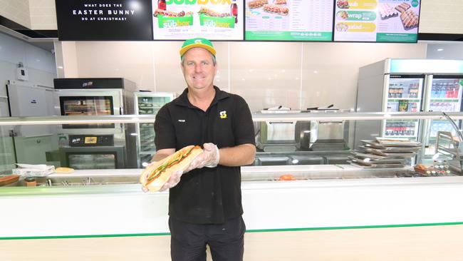 Subway franchisee Peter Marr at the Rasmussen store. Picture: Craig Herbert