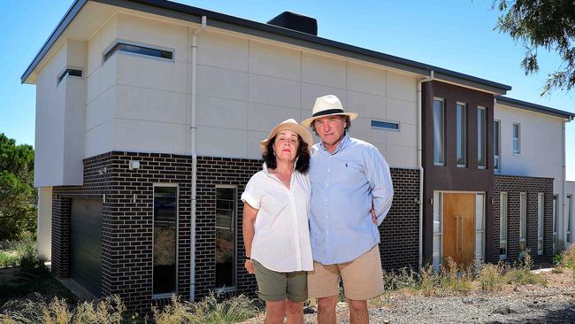 Chris and Deborah Fleetwood outside their house at Marino. Picture: Bianca De Marchi