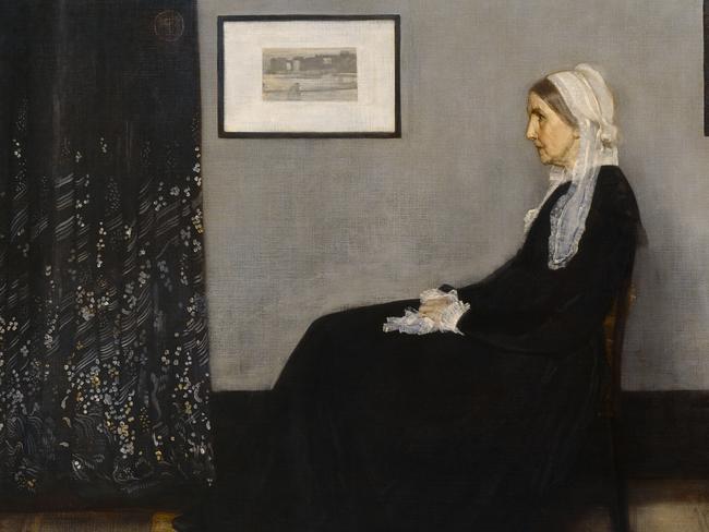 James McNeill WhistlerAmerican 1834–1903, worked in France 1855–59, England 1859–1903Arrangement in grey and black no. 1 (Portrait of the artist's mother) 1871oil on canvas144.3 x 162.5 cmMusée d'Orsay, Paris (RF 699)EXHI034128NATIONAL GALLERY OF VICTORIA FOR THE EXHIBITIONWhistler’s MotherNGV International25 March – 19 June 20161. These images are only to be used in a non-commercial manner for editorial coverage solely to review or promote the exhibition Whistler’s Mother. Any use of these images outside of direct and clear review or promotion of the exhibition is in breach of copyright and may result in legal action.