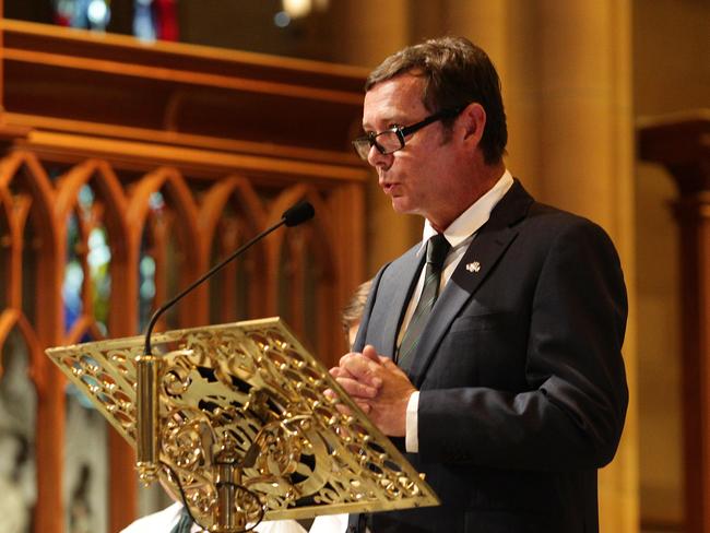 College Principal Tim Cleary at St Augustine's College, Brookvale 60th Anniversary Commemorative Mass at St Mary's Cathedral, Sydney.