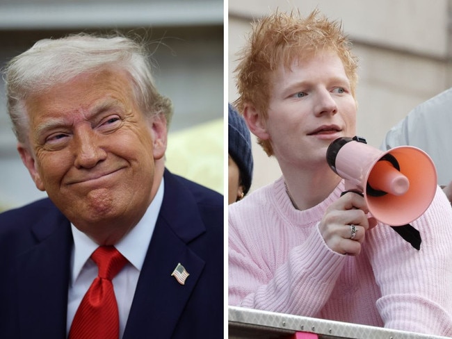 Donald Trump and Ed Sheeran made the list. Picture: Getty