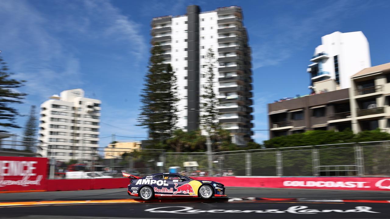 The street circuit of Surfers Paradise is a spectacular setting for the Gold Coast 500 car race.. Picture: Brendan Radke