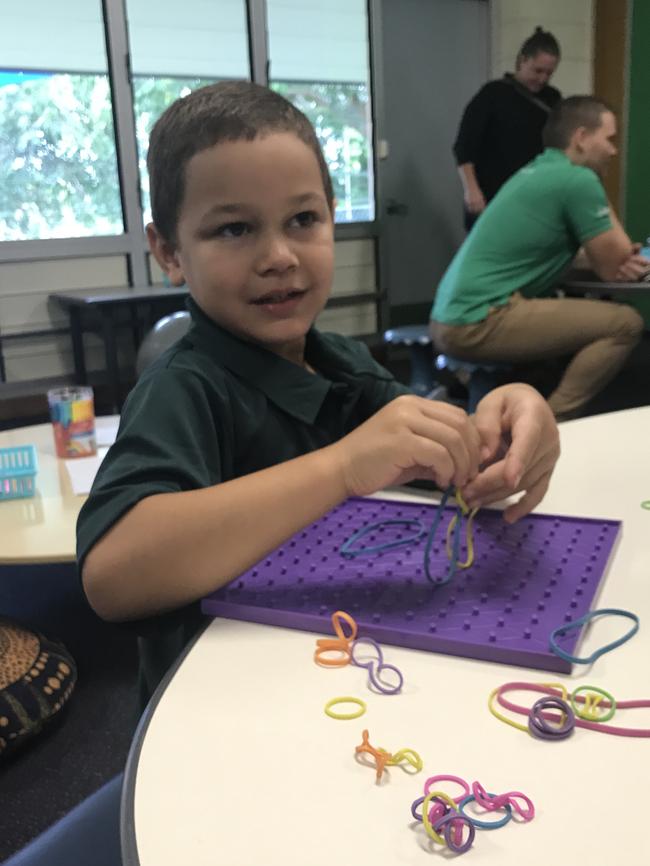 Cohen settling into the first day of Transition. Picture: Jenny West