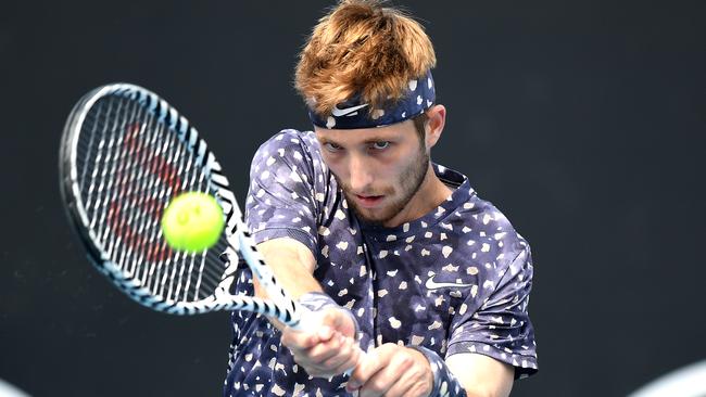 Corentin Moutet was crushed by Cilic. Picture: Getty Images