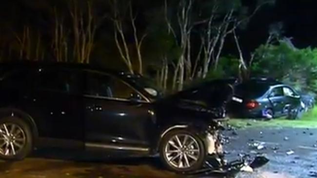 The Phillip Island collision. Picture: Channel 7.