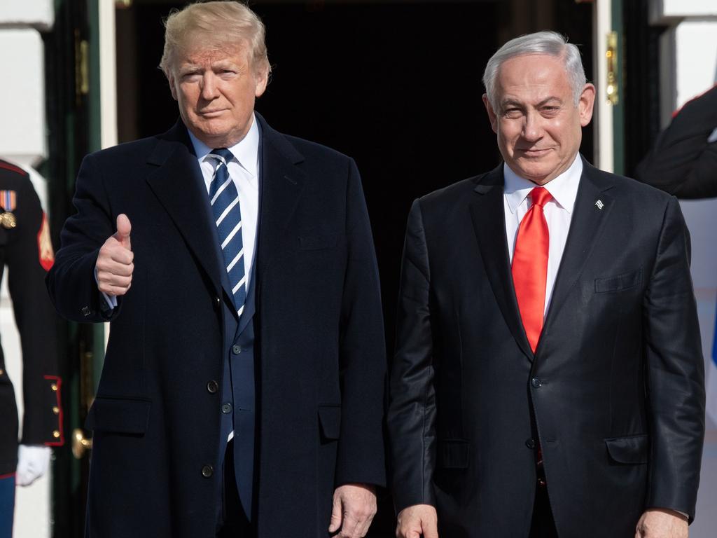 US President Donald Trump and Israeli Prime Minister Benjamin Netanyahu in Washington, DC, January 2020. Picture: Saul Loeb/AFP