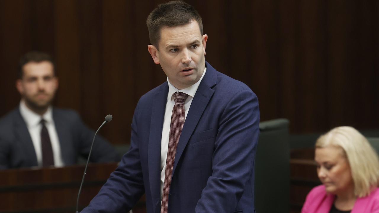 Tasmanian Opposition Leader Dean Winter says Mr Rockliff ‘wrecked the budget’. Picture: Nikki Davis-Jones