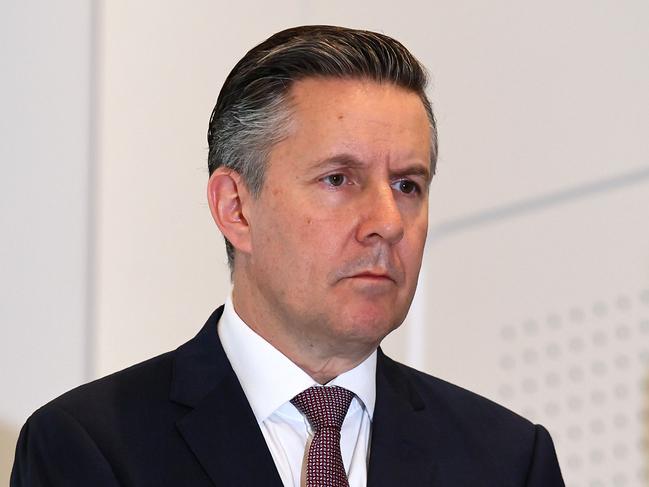 BRISBANE, AUSTRALIA - NewsWire Photos APRIL 19, 2024: The Minister for Health and Aged Care Mark Butler during a press conference in Brisbane. Picture: NCA NewsWire/Tertius Pickard