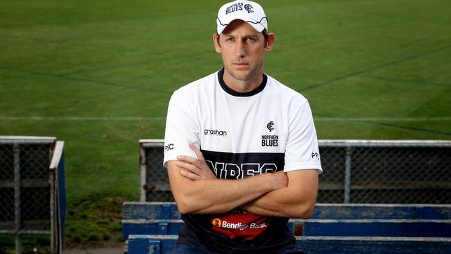 Northern Blues VFL coach Josh Fraser at Ikon Park. Picture: Tim Carrafa