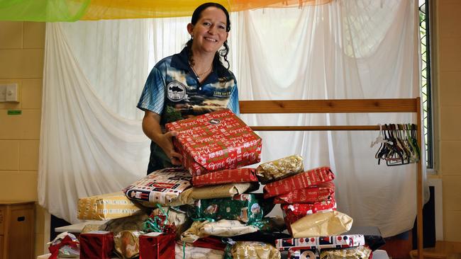 Cooktown Community Kindergarten Director Nardia Whitman has coordinated a Christmas toy drive to help children affected by the severe flooding in Wujal Wujal. Picture: Brendan Radke