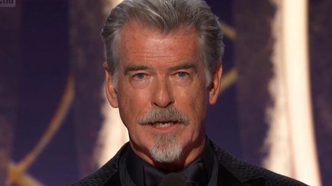 Pierce Brosnan speaks about Australian bushfires at the Golden Globes. Picture: Foxtel.