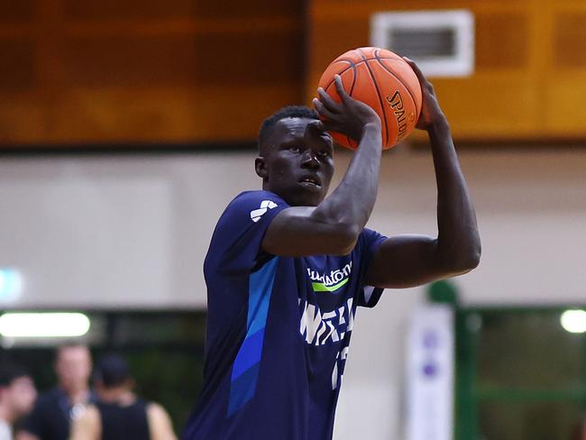 Makuach Maluach was recruited by NBL team Melbourne United after strong performances with Darwin Salties in the NBL1 North season. Picture: Graham Denholm/Getty Images.