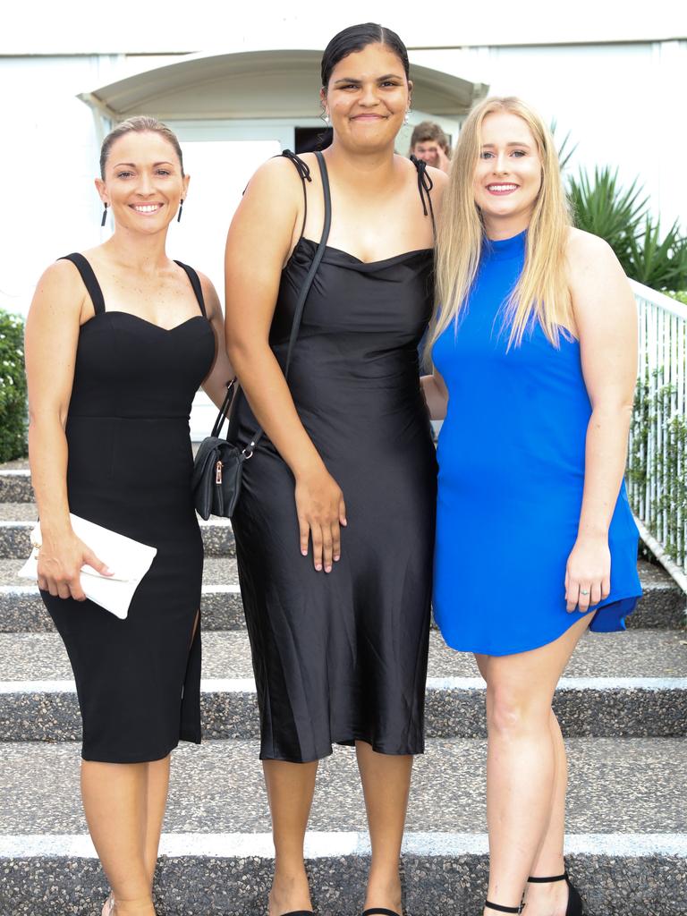 Crystal McCourt Grace Bailey and Alice Brummitt as the NTFL's night of nights . Picture Glenn Campbell