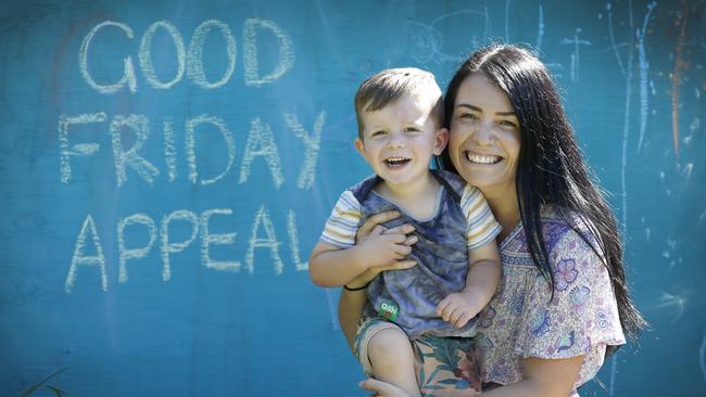 Malu with his mum Erin Johnson. Picture: David Caird