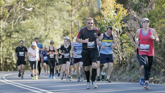 Thousands of runners will make their way up kunayi/Mt Wellington in the annual Point to Pinnacle. Picture: PATRICK GEE