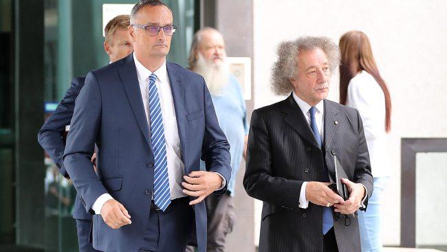 Dreamworld CEO John Osborne and Ardent leisure chairman Gary Weiss at the Dreamworld Inquest findings.