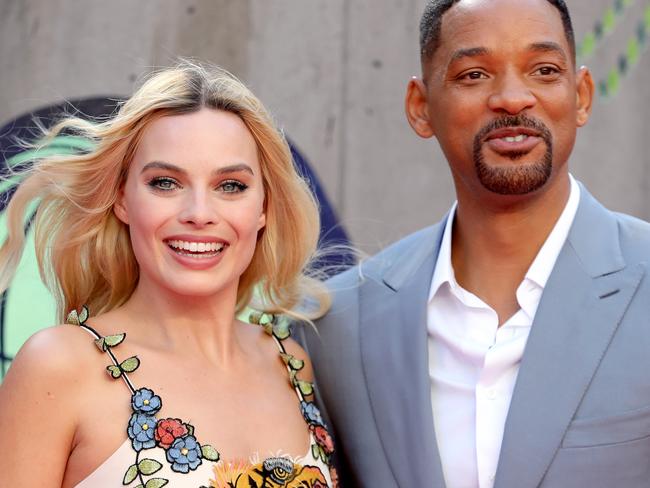 LONDON, ENGLAND - AUGUST 03: Margot Robbie and Will Smith attend the European Premiere of "Suicide Squad" at the Odeon Leicester Square on August 3, 2016 in London, England. (Photo by Chris Jackson/Getty Images)