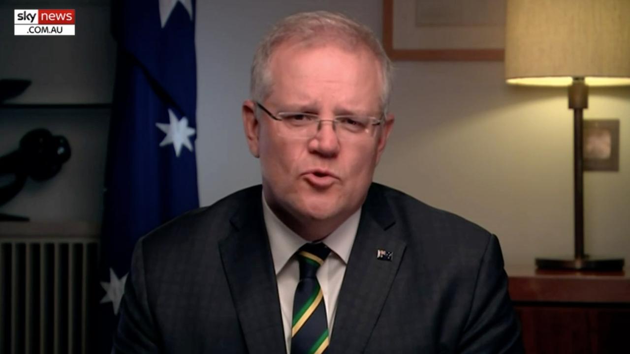Mr Morrison said Donald Trump was always interested to hear what was happening in Australia. Picture: Sky News
