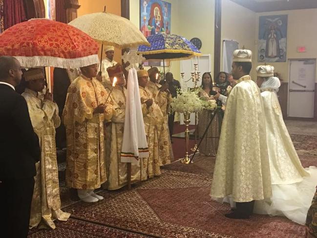 Ariana Austin and Joel Makonnen wed in a traditional ceremony. Picture: Facebook/Joel D Makonnen