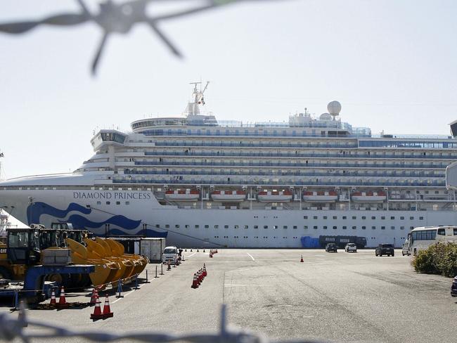 The quarantined ship Diamond Princess. Picture: AP