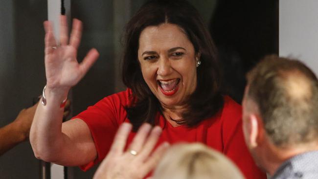 Queensland Premier Annastacia Palaszczuk thanks supporters at the Oxley Golf Club during the 2017 Queensland State Election.