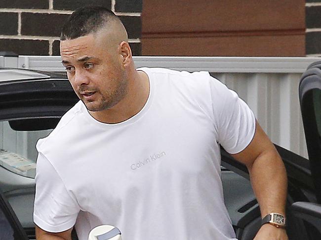 SYDNEY, AUSTRALIA - NewsWire Photos JUNE 14 , 2024:  Jarryd Hayne returns to where he is staying in  Merrylands on his second day out of prison after his sexual assault conviction was quashed.  Picture: NewsWire / John Appleyard