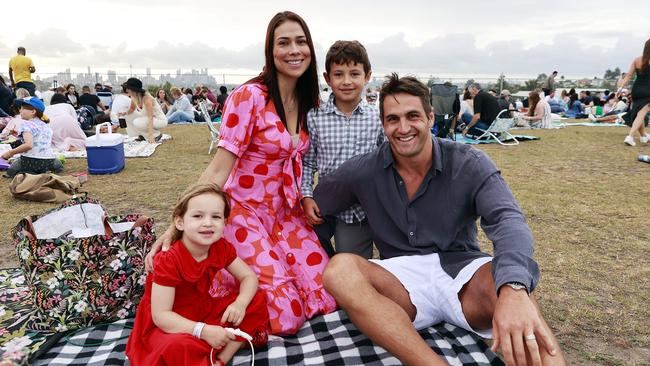 Josh and Ana Kennedy with their Emilio, 7, and three-year-old Isabella at Dover Heights. Picture: Tim Hunter