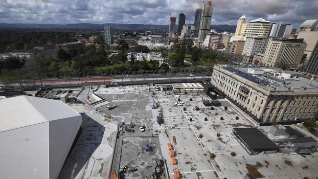 Walker Corporation’s office tower and a revamp of the public square will transform the Festival Plaza precinct. Picture: NCA NewsWire / Naomi Jellicoe