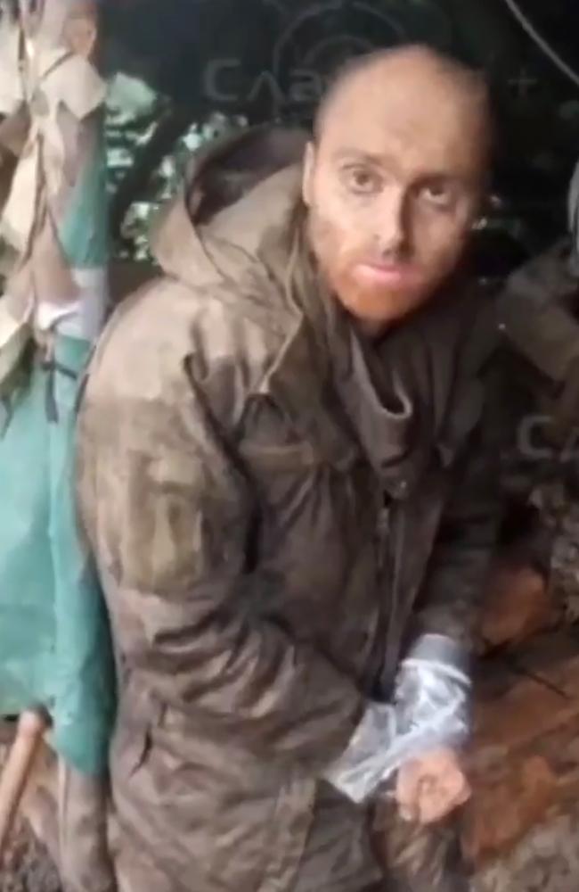 Australian man Oscar Jenkins was captured by Russian forces in Ukraine. Picture: Screengrab